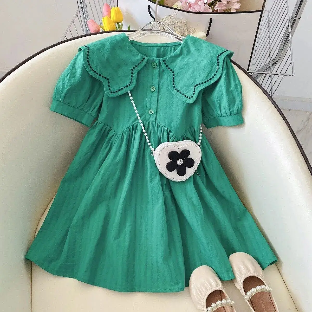 Girls Cotton Dress Summer Thin 2023 New Fashionable Children's Baby Short Sleeve Princess Dress Children's Wear Free Bag
Girls Cotton Dress Summer Thin 2023 New Fashionable Children's Baby Short Sleeve Princess Dress Children's Wear Free Bag