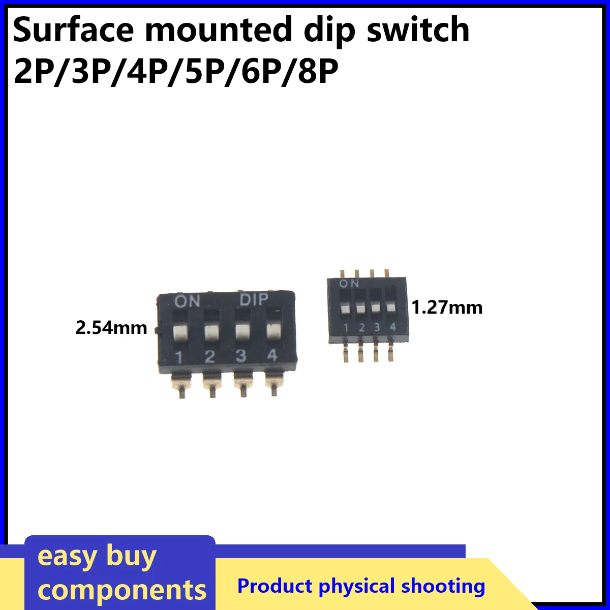 5/2 шт. патч ON/KE Dip переключатель 1,27 мм шаг 2,54 мм 1P/2P/3P/4P/5P/6P/8P/10P ползунковый переключатель
5/2 шт. патч ON/KE Dip переключатель 1,27 мм шаг 2,54 мм 1P/2P/3P/4P/5P/6P/8P/10P ползунковый переключатель