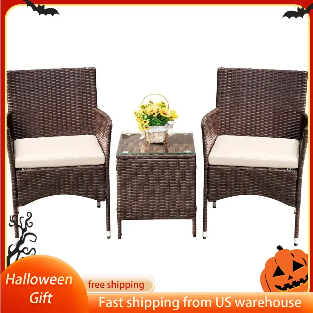 Outdoor Furniture - Porch Furniture Set 3 PE Rattan Chairs and Tables Outdoor Garden Furniture Set - Outdoor Chairs
Outdoor Furniture - Porch Furniture Set 3 PE Rattan Chairs and Tables Outdoor Garden Furniture Set - Outdoor Chairs