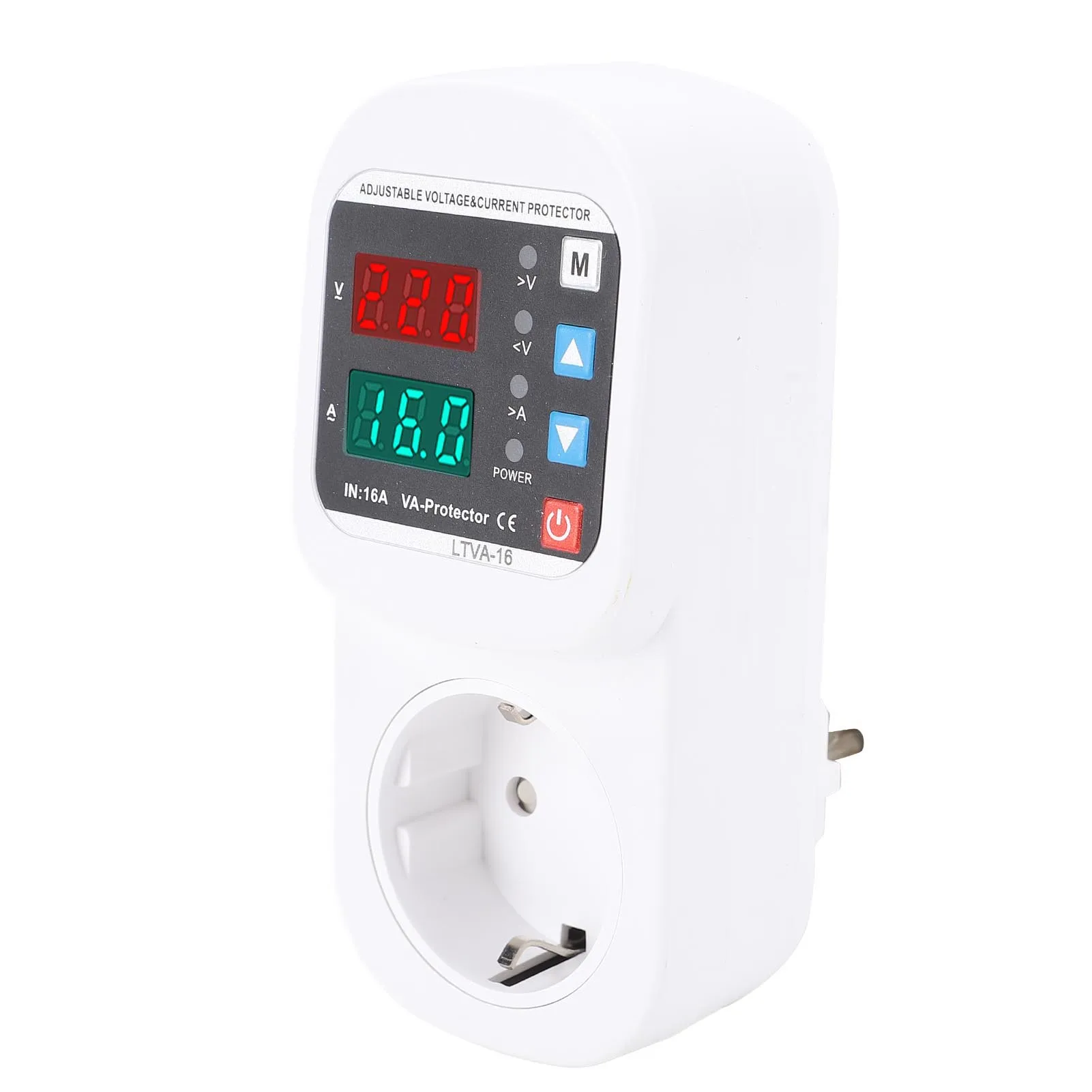 Automatic Voltage Current Safety Socket LED Display Adjustable Voltage Current Surging Safety Socket 1-63A EU Plug
Automatic Voltage Current Safety Socket LED Display Adjustable Voltage Current Surging Safety Socket 1-63A EU Plug