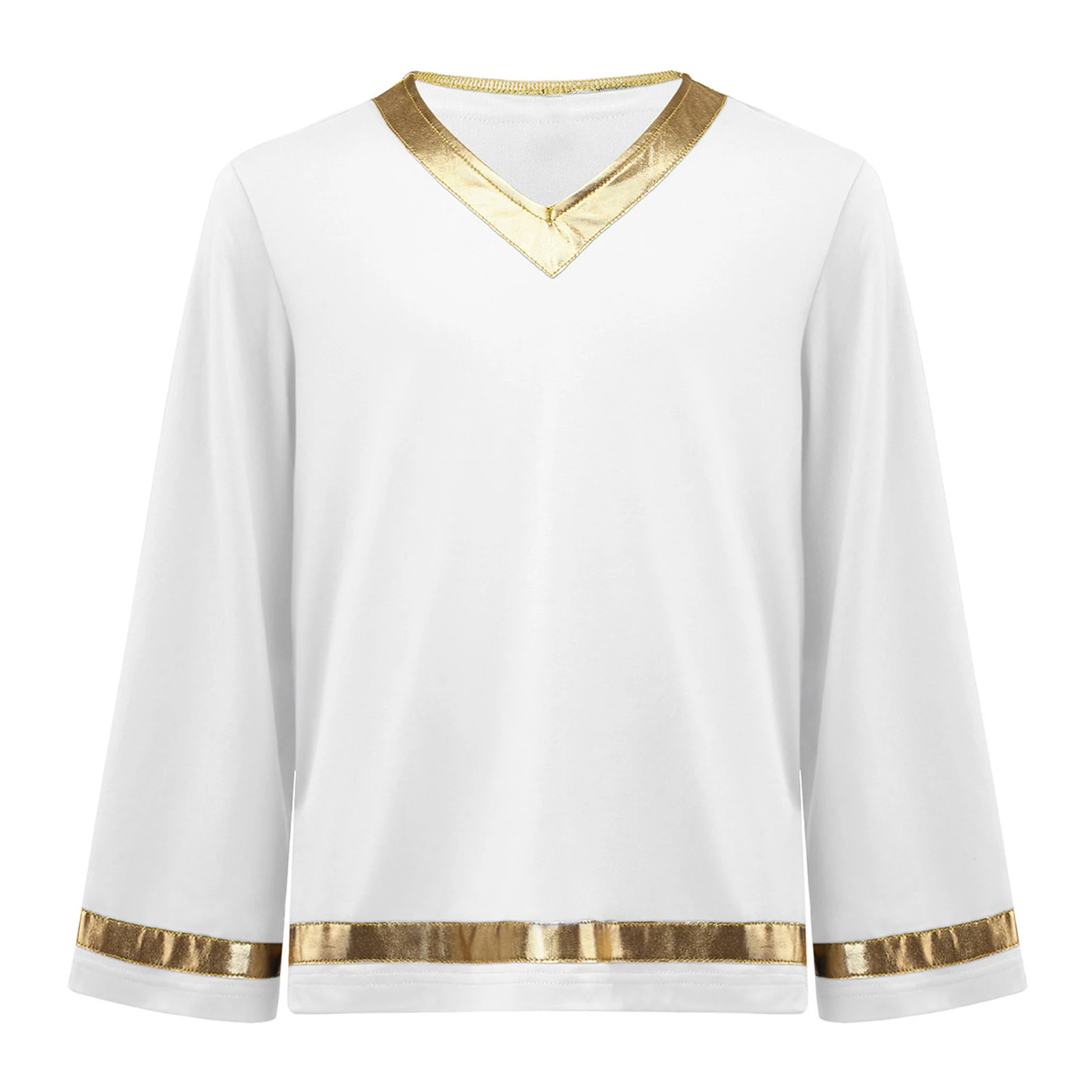 Kids Boys Girls Liturgical Praise Dance Pullover Top Metallic Shiny Long Sleeve Prince Worship Praise Dance Top Shirts Dancewear
Kids Boys Girls Liturgical Praise Dance Pullover Top Metallic Shiny Long Sleeve Prince Worship Praise Dance Top Shirts Dancewear