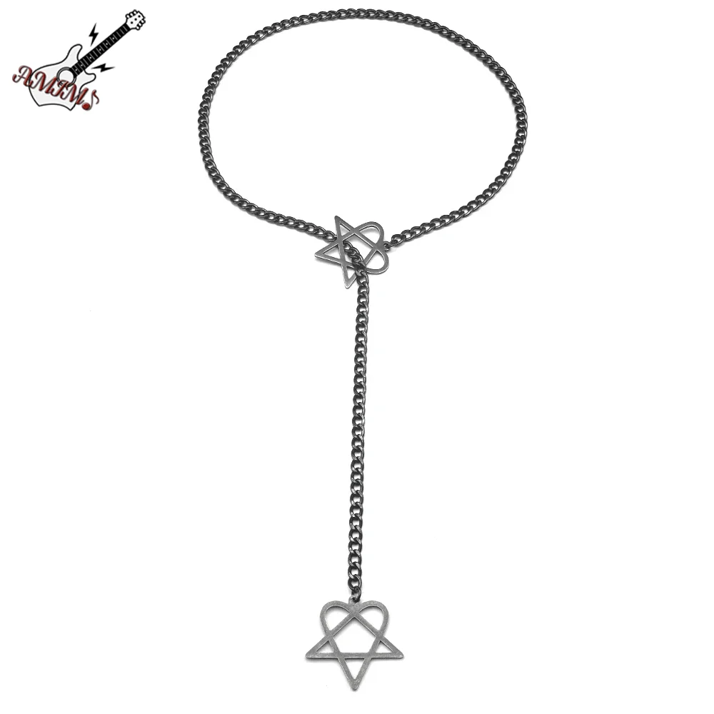 Rock Music Band Him Toggle Chain For Women Men Stainless Steel Black Goth Heartagram Star Fashion Y Shape Necklace Jewelry
Rock Music Band Him Toggle Chain For Women Men Stainless Steel Black Goth Heartagram Star Fashion Y Shape Necklace Jewelry
