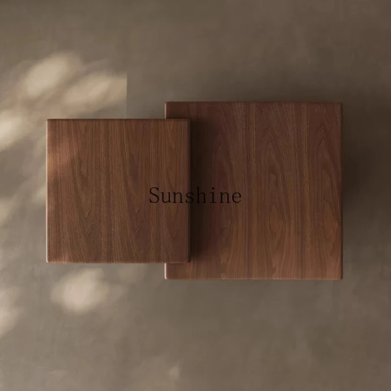 New Chinese retro walnut color generous coffee table high and low combination living room home
New Chinese retro walnut color generous coffee table high and low combination living room home