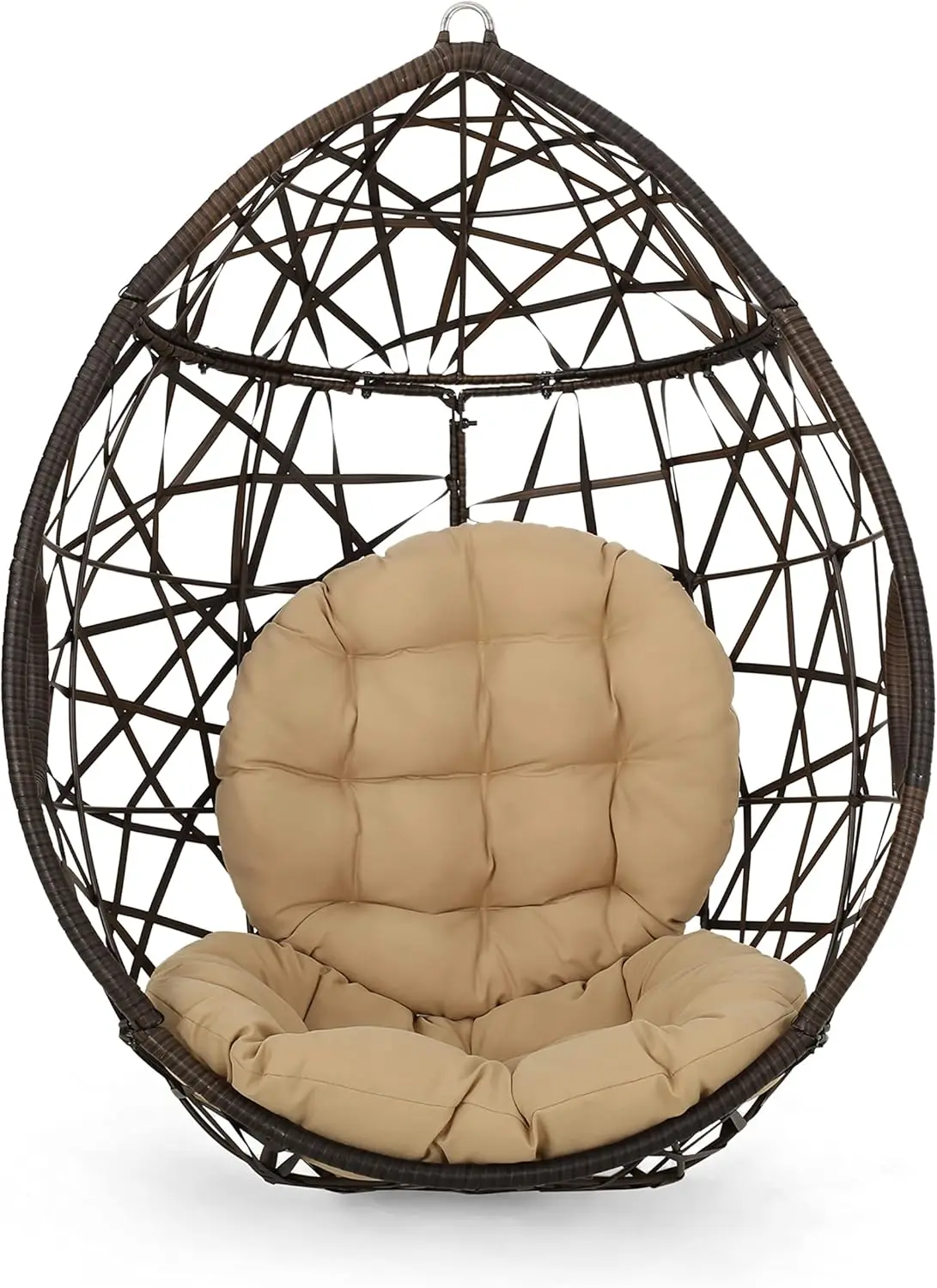 Isaiah Indoor Outdoor Wicker Tear Drop Hanging Chair Stand Not Included Multi Brown and Tan
Isaiah Indoor Outdoor Wicker Tear Drop Hanging Chair Stand Not Included Multi Brown and Tan