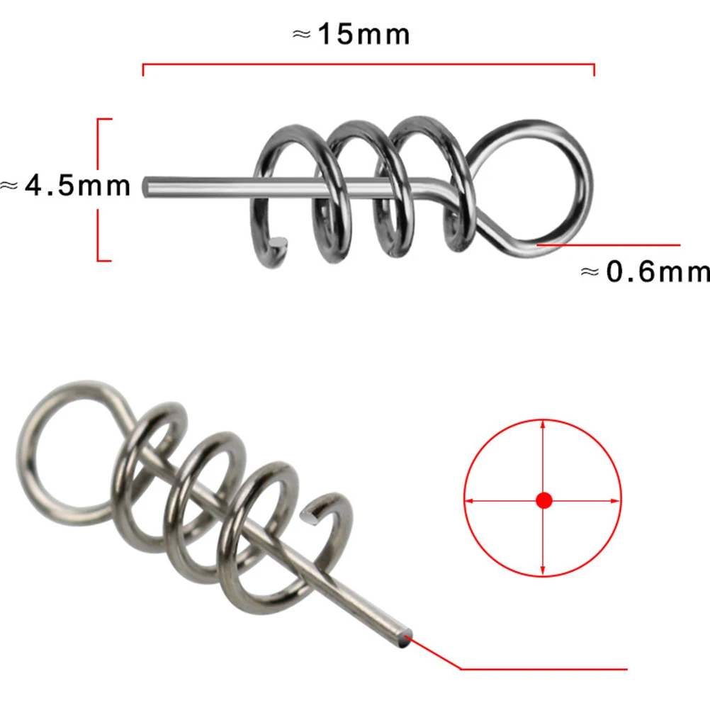 50 Pcs Fishing Pins High Carbon Steel Durable Bait Lock Worm Screw Hook Lure Spring Lock Suitable Outdoor Fishing
50 Pcs Fishing Pins High Carbon Steel Durable Bait Lock Worm Screw Hook Lure Spring Lock Suitable Outdoor Fishing