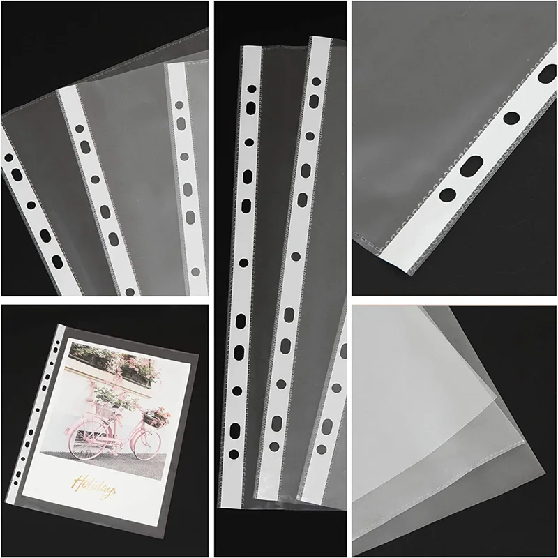 100Pages Sheet Protector Clear 11-Hole Sheet Protector Binder Pocket Paper File Letter Sheet Binder Sleeves 8 Silk
100Pages Sheet Protector Clear 11-Hole Sheet Protector Binder Pocket Paper File Letter Sheet Binder Sleeves 8 Silk