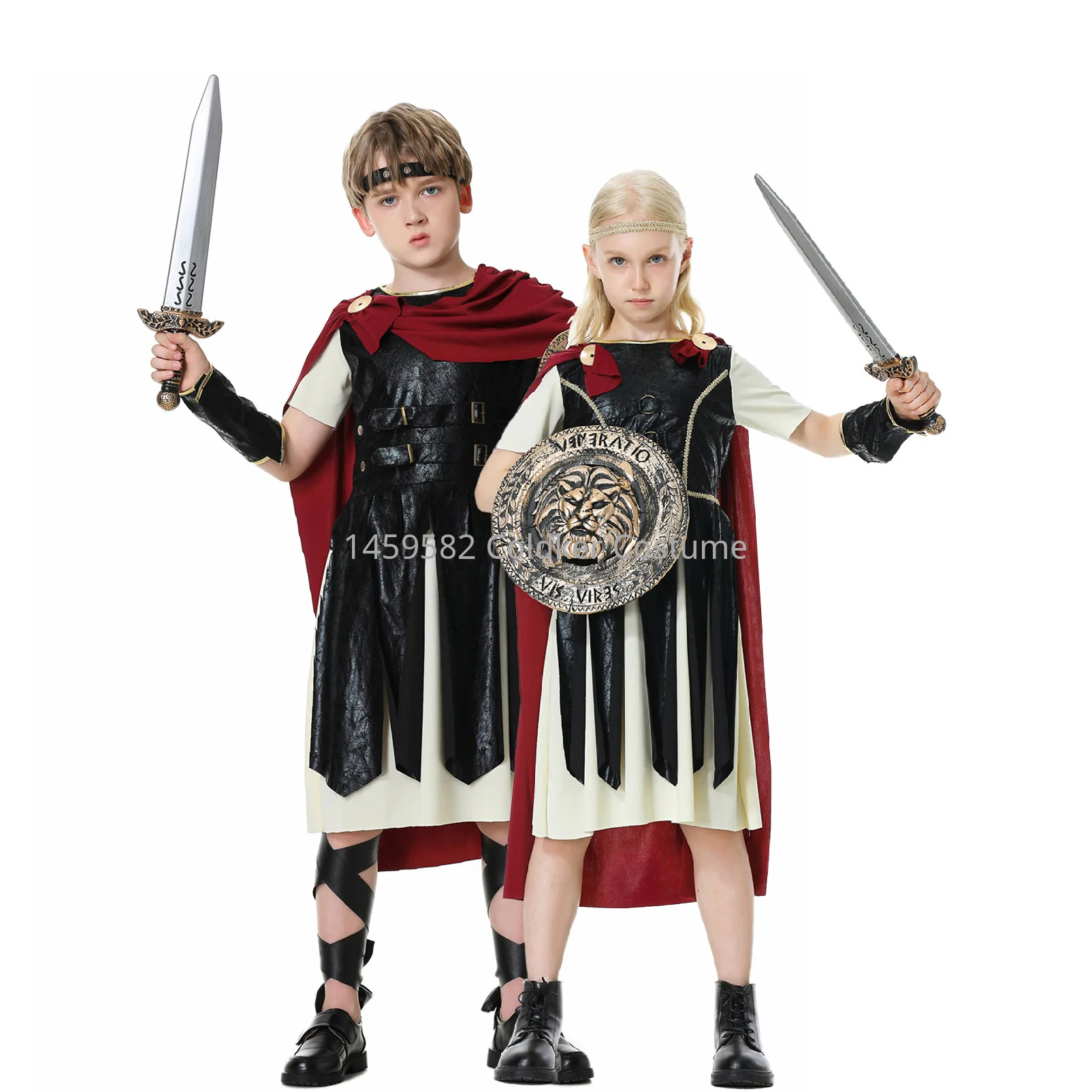 Ancient Roman Spartan Gladiator Cosplay Uniform for Boy and Girl Warrior Knight Children Stage Show Outfit Kid Halloween Costume
Ancient Roman Spartan Gladiator Cosplay Uniform for Boy and Girl Warrior Knight Children Stage Show Outfit Kid Halloween Costume