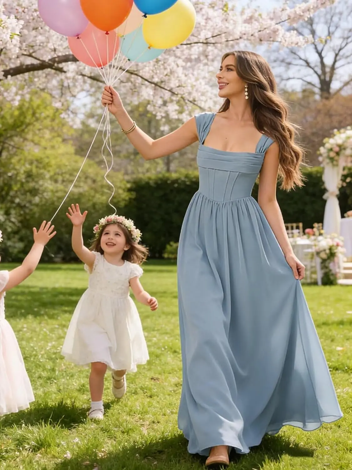 chiffon Square Neck Long Bridesmaid Dresses with Pockets Corset Cap Sleeve Off The Shoulder Formal Evening Wedding Guest Gown
chiffon Square Neck Long Bridesmaid Dresses with Pockets Corset Cap Sleeve Off The Shoulder Formal Evening Wedding Guest Gown