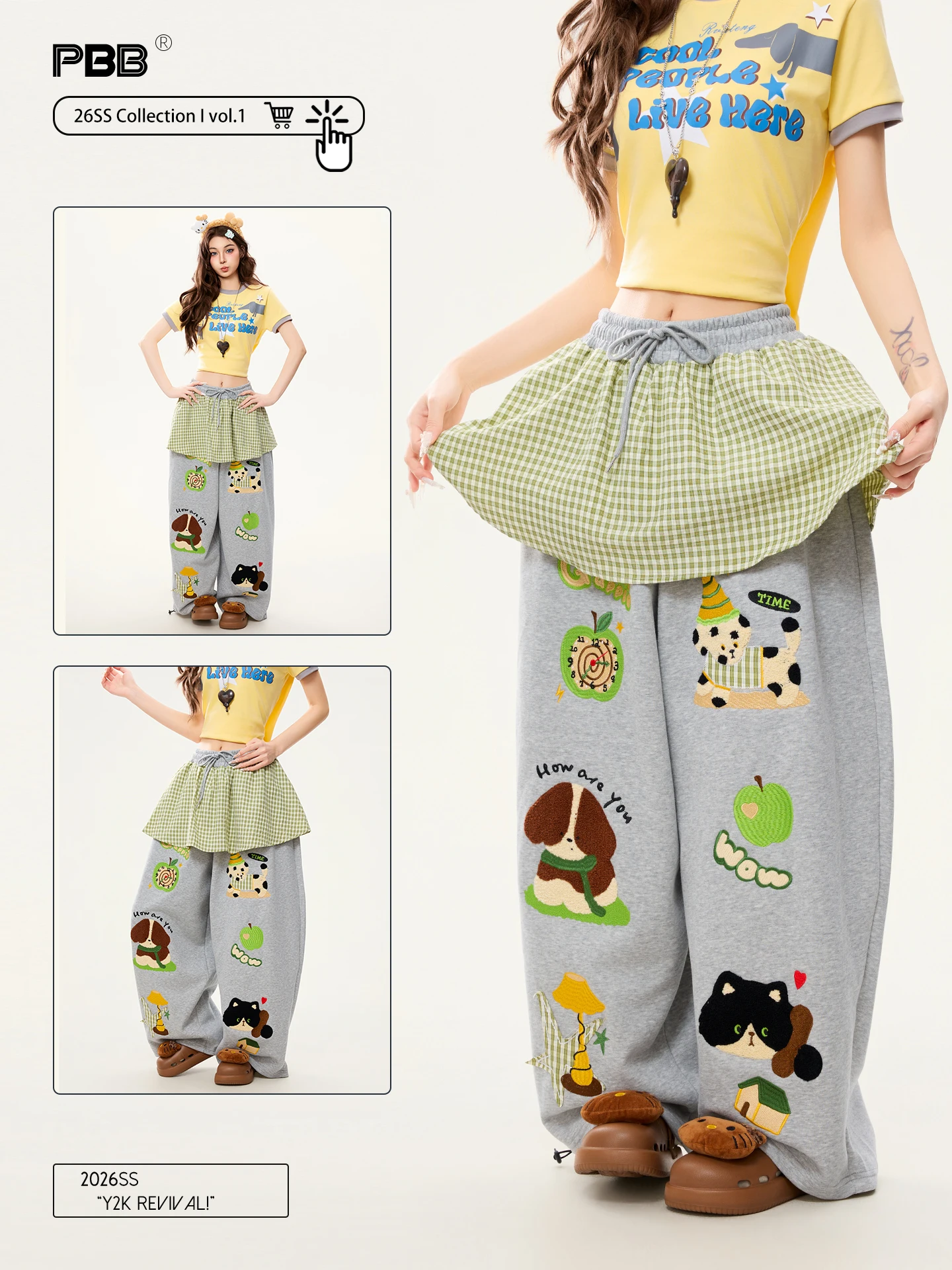PBB High Waist Loose Leg Pants Women's Casual Sweatpants with Gingham Pattern And Knife Design Comfortable Cotton Trousers
PBB High Waist Loose Leg Pants Women's Casual Sweatpants with Gingham Pattern And Knife Design Comfortable Cotton Trousers