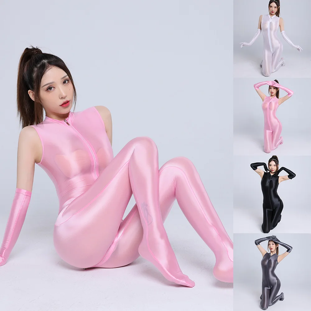 Women Ladies Shiny Glossy Zip Bodysuit Tights Jumpsuit Silky Soft Bodystocking High Elastic Fashion
Women Ladies Shiny Glossy Zip Bodysuit Tights Jumpsuit Silky Soft Bodystocking High Elastic Fashion