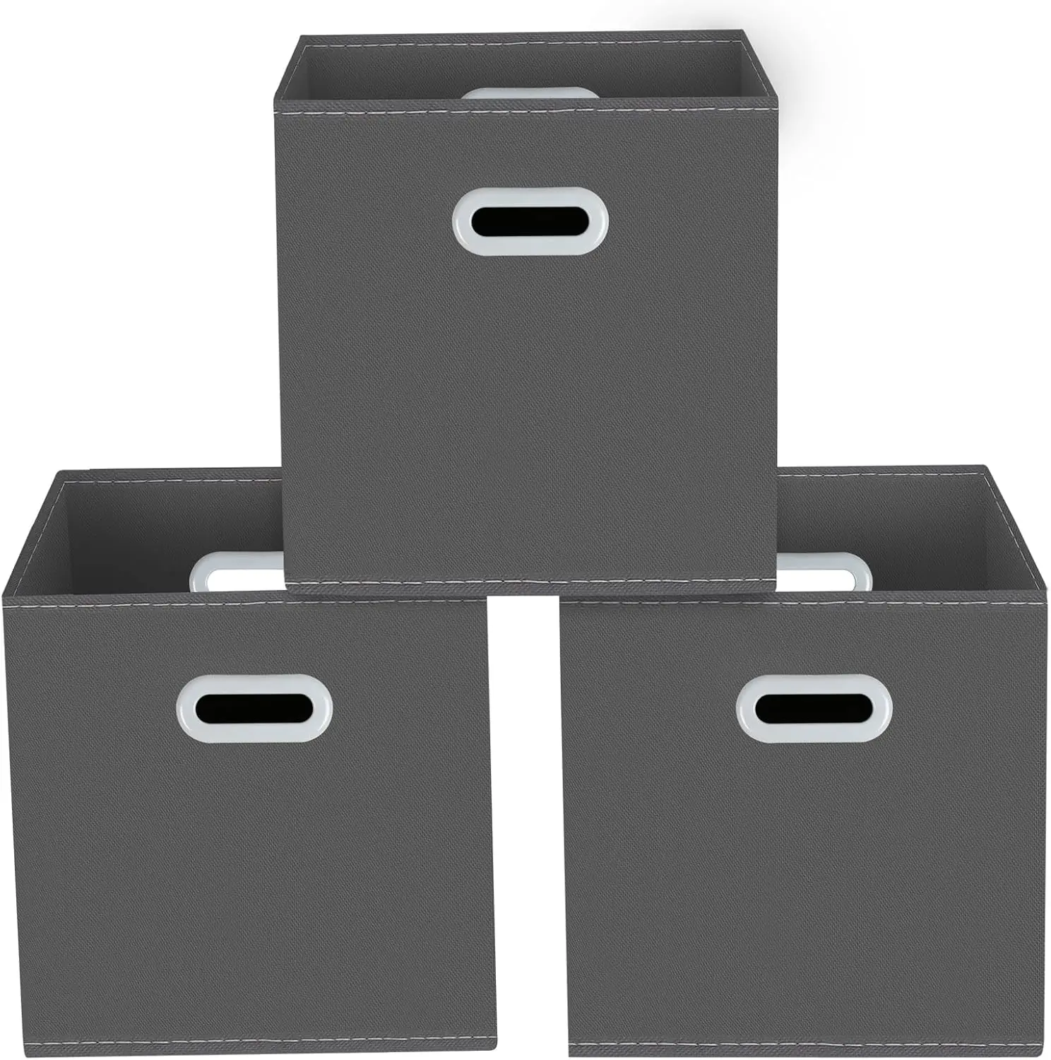 Fabric Storage Cubes, 11x11x11 Foldable Organizer Bins with Handles, Set of 3 (Gray)
Fabric Storage Cubes, 11x11x11 Foldable Organizer Bins with Handles, Set of 3 (Gray)