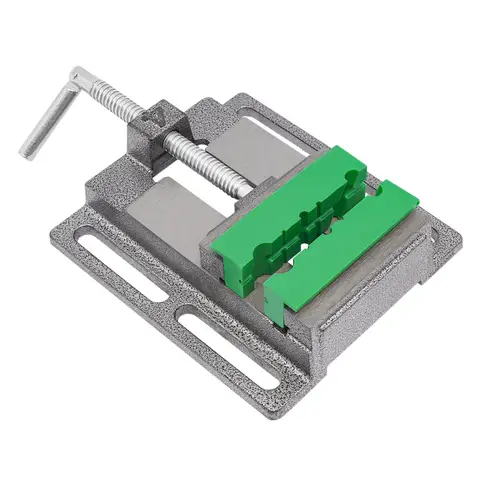 4 Inch Drill Press Vice Bench Clamp with Magnetic Vise Pads, 360° Swivel Handle for Milling Machine Drilling & Workshop Use