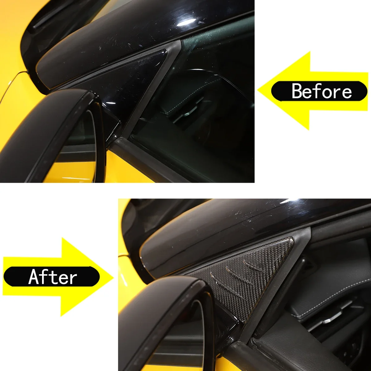 For 2019-22 Toyota GR Supra A90 real carbon fiber car styling rearview mirror side triangle decorative plate sticker auto parts
For 2019-22 Toyota GR Supra A90 real carbon fiber car styling rearview mirror side triangle decorative plate sticker auto parts