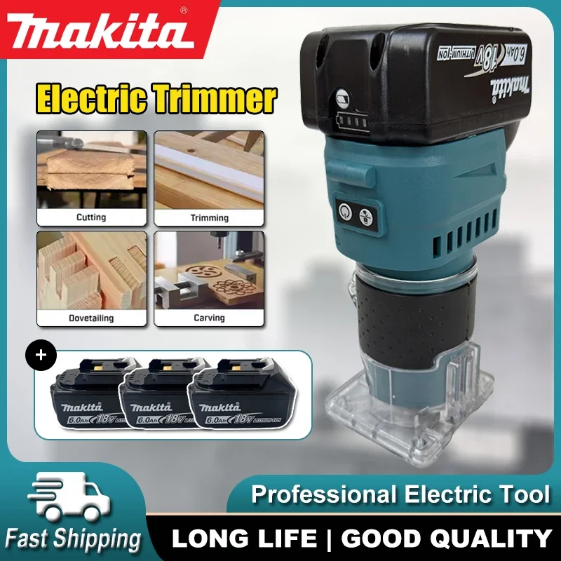 Беспроводной фрезер Makita с бесщеточным двигателем, 5 скоростей, для гравировки, нарезки пазов, обрезки и фрезерования дерева, для аккумулятора 18В
Беспроводной фрезер Makita с бесщеточным двигателем, 5 скоростей, для гравировки, нарезки пазов, обрезки и фрезерования дерева, для аккумулятора 18В