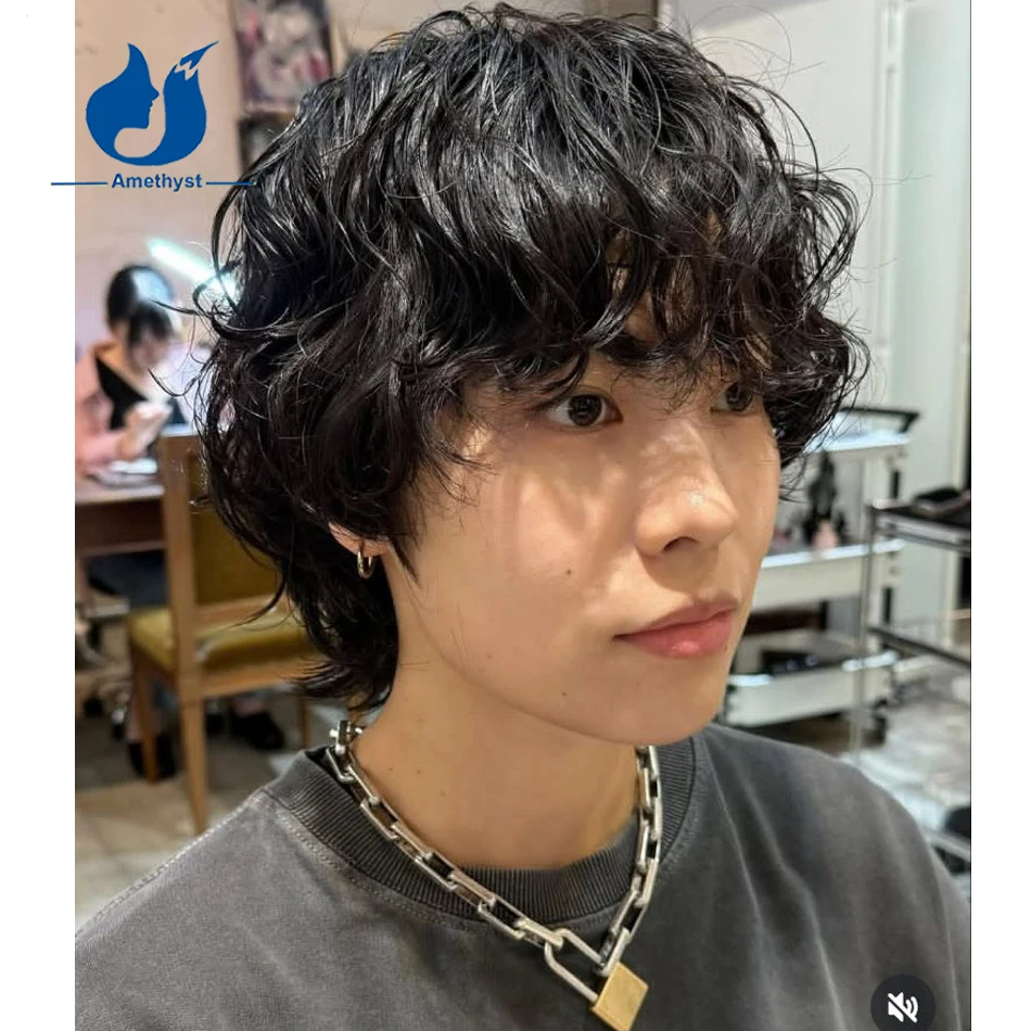 Amethyst Wavy Men's Short Cut Wig with Bangs Human Hair 13x6 Lace Frontal Wig Pre Plucked Male Hair Brazilian Remy Natural Black
Amethyst Wavy Men's Short Cut Wig with Bangs Human Hair 13x6 Lace Frontal Wig Pre Plucked Male Hair Brazilian Remy Natural Black