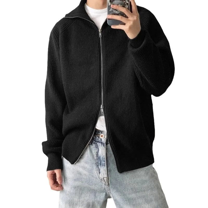 New Fashion Autumn Winter Men's Zipper Long Sleeve Solid Color Casual Trendy Simple Basic Loose Knitted Sweater Cardigans Male
New Fashion Autumn Winter Men's Zipper Long Sleeve Solid Color Casual Trendy Simple Basic Loose Knitted Sweater Cardigans Male