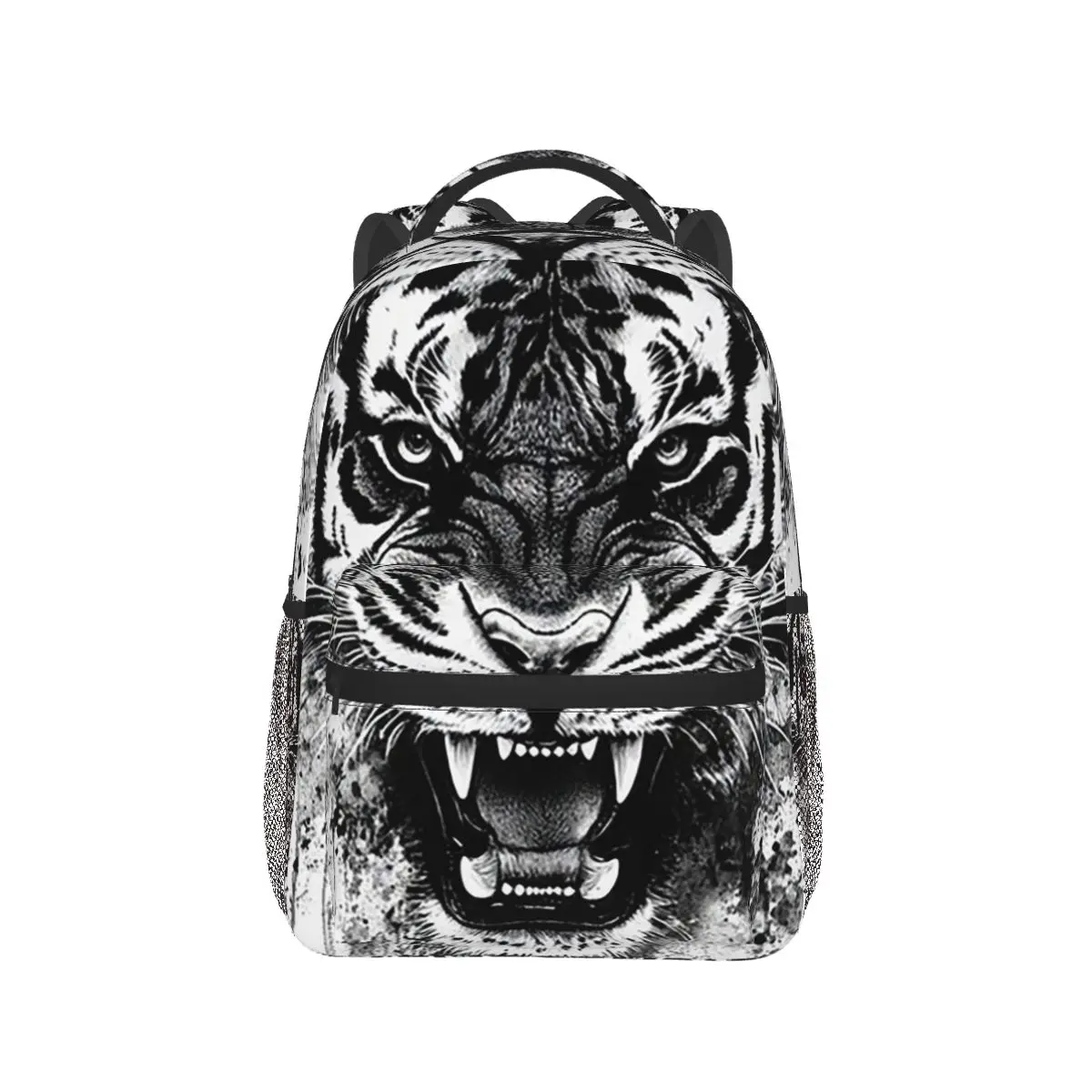 Black And White Mighty Wild Tiger Backpack Hot Sale Daypack Large Capacity Children BookBag School Bag Shoulder Bags for Unisex
Black And White Mighty Wild Tiger Backpack Hot Sale Daypack Large Capacity Children BookBag School Bag Shoulder Bags for Unisex