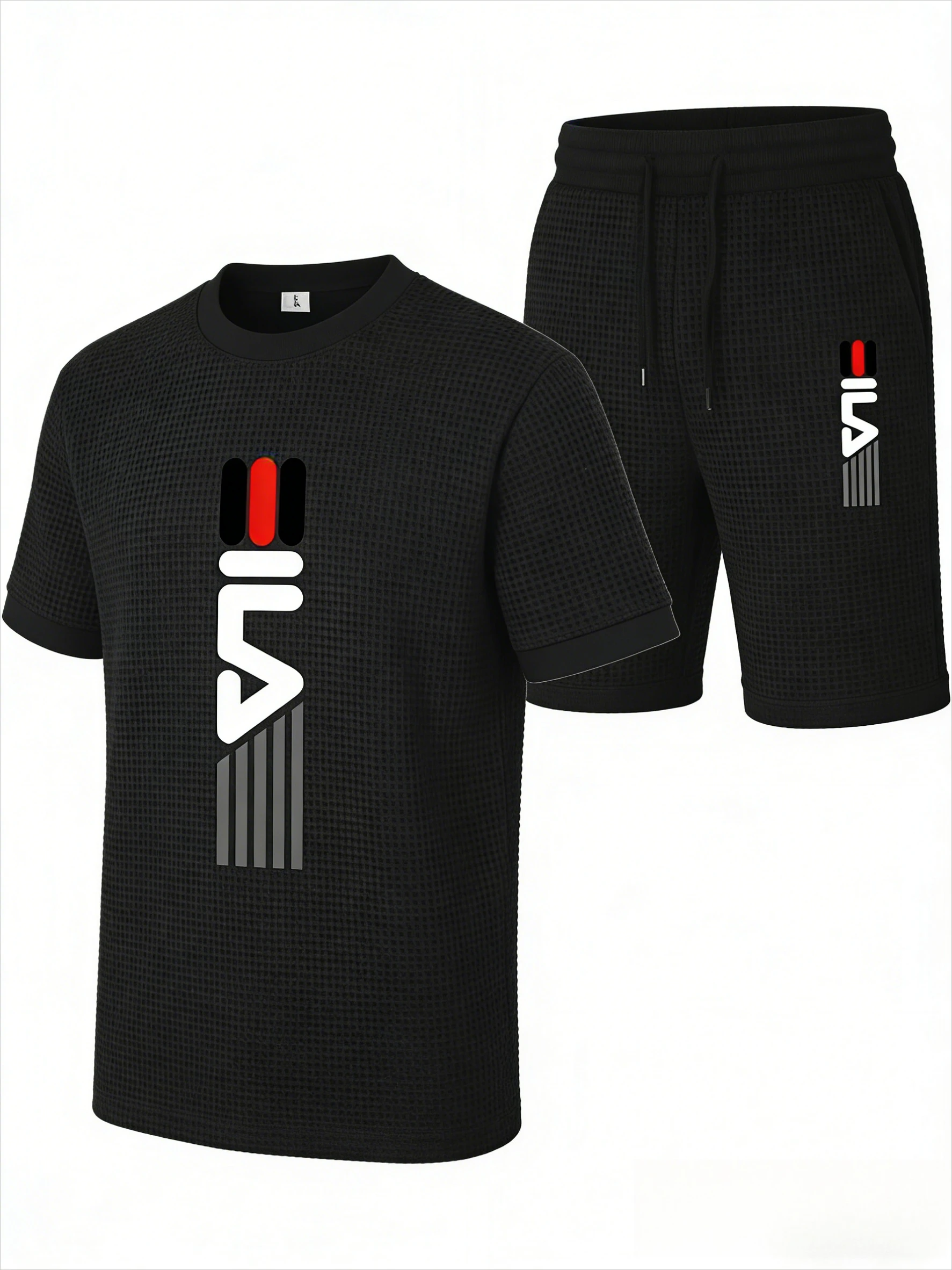 Men's Polo Print 2 Piece Outfit, Waffle Knit T-shirt + Shorts Set, Casual Summer Tracksuit, Classic Horse Rider Logo Streetwear
Men's Polo Print 2 Piece Outfit, Waffle Knit T-shirt + Shorts Set, Casual Summer Tracksuit, Classic Horse Rider Logo Streetwear