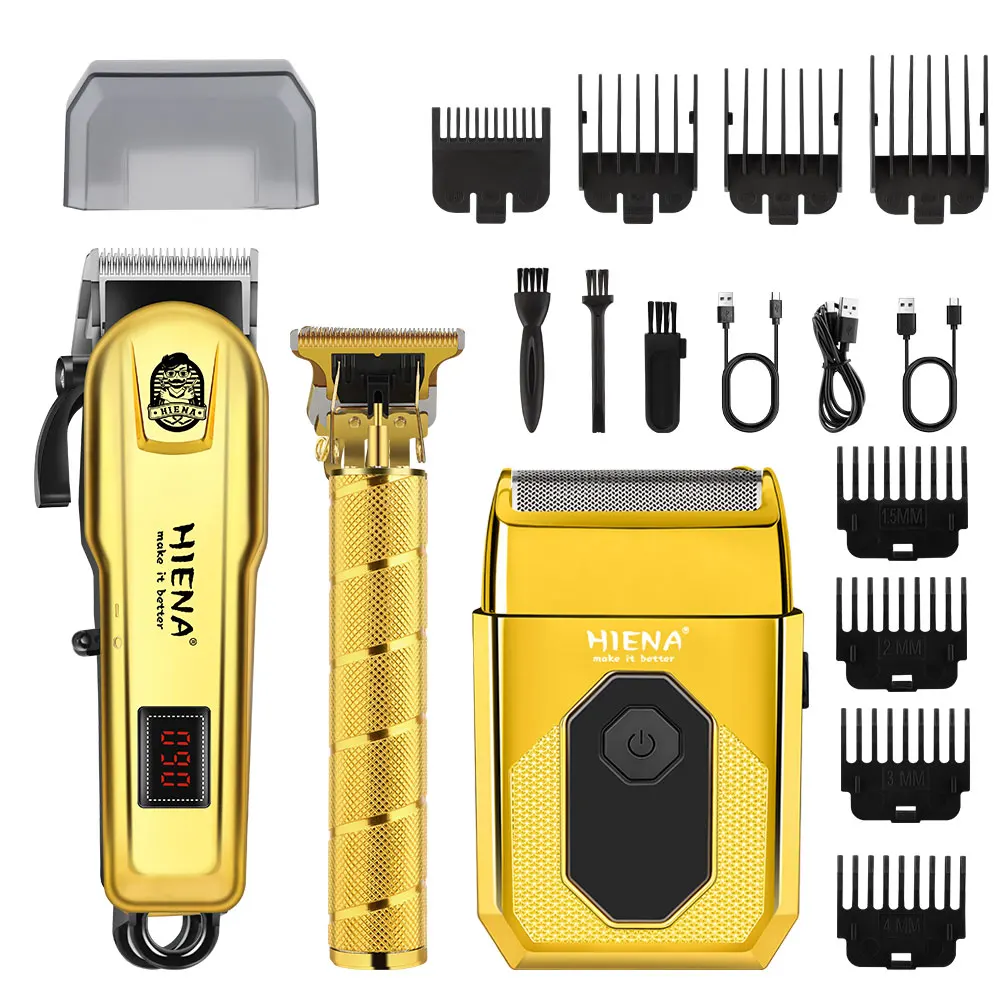 HIENA 3-in-1 Men's Hair Clipper Set, Cordless Rechargeable Electric Shaver & Trimmer, Professional Grooming Kit
HIENA 3-in-1 Men's Hair Clipper Set, Cordless Rechargeable Electric Shaver & Trimmer, Professional Grooming Kit