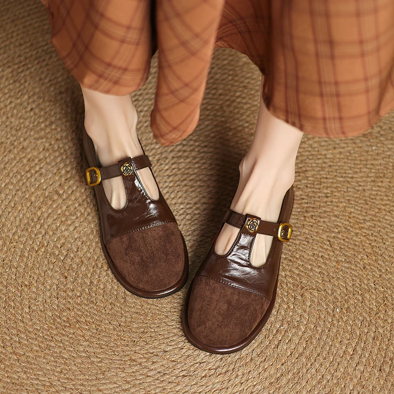 Women Mary Jane Shoes Spring Retro Flats T-Strap Vintage Footwear Brown Black Basic Mary Janes Round Toe Footwear Handmade Flats
Women Mary Jane Shoes Spring Retro Flats T-Strap Vintage Footwear Brown Black Basic Mary Janes Round Toe Footwear Handmade Flats