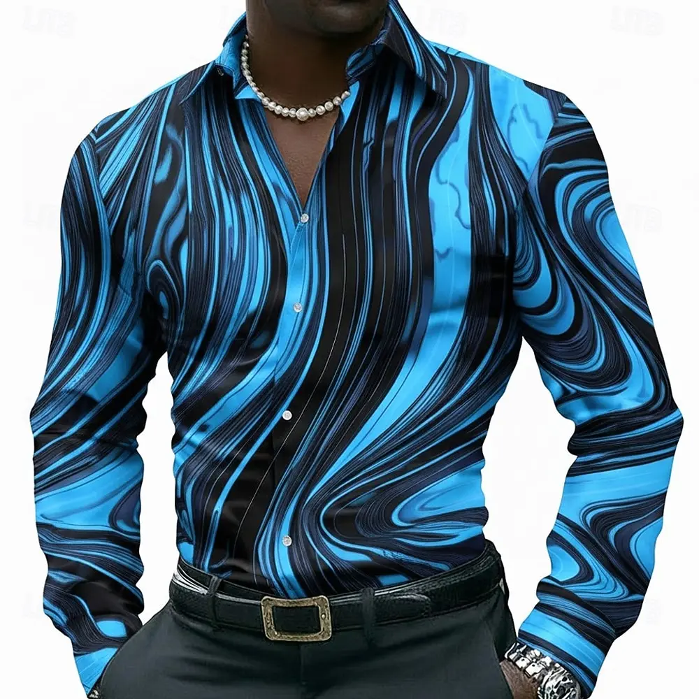 Men's Geometric Pattern Line Abstract Art Shirt Button Up Shirt Long Sleeve Fashion Casual Spring 3D Print Collared Shirts
Men's Geometric Pattern Line Abstract Art Shirt Button Up Shirt Long Sleeve Fashion Casual Spring 3D Print Collared Shirts