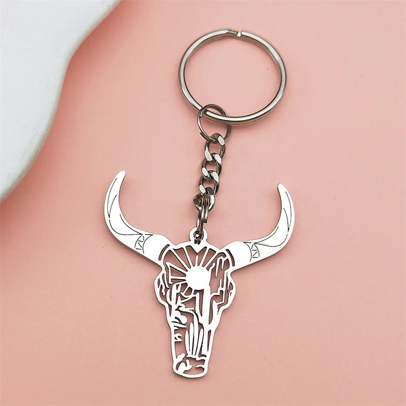 Stainless Steel Western Hollow Skull Cattle Cow Bull Calf Key Rings for Women Men Gold Color Animal Key Chain Jewelry Gifts
Stainless Steel Western Hollow Skull Cattle Cow Bull Calf Key Rings for Women Men Gold Color Animal Key Chain Jewelry Gifts
