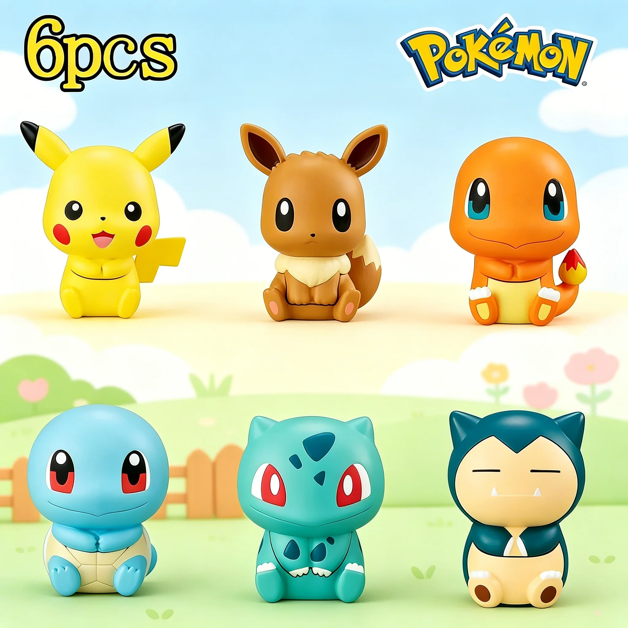 6Pcs New Pokemon Figure Pikachu Charmander Squirtle Cartoon Model Toys Gifts for Boys Girls Kids Mini Statue Collectible Toy
6Pcs New Pokemon Figure Pikachu Charmander Squirtle Cartoon Model Toys Gifts for Boys Girls Kids Mini Statue Collectible Toy