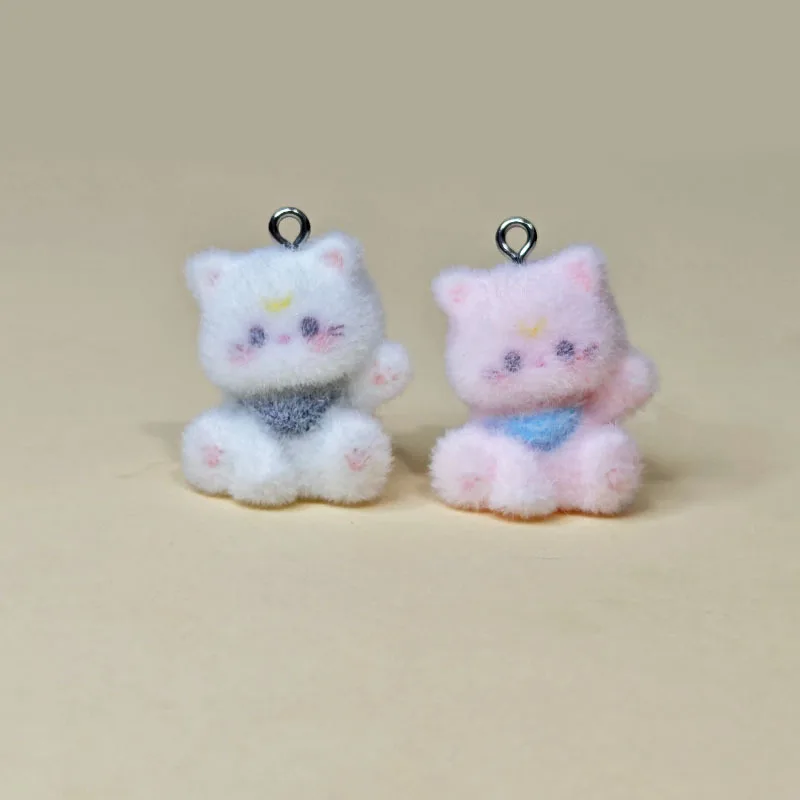 10pcs 3D Flocking Resin Cute Mini Cat Doll Cartoon Animal Charms For Keychain Necklace Earnings Making DIY Jewelry Accessories
10pcs 3D Flocking Resin Cute Mini Cat Doll Cartoon Animal Charms For Keychain Necklace Earnings Making DIY Jewelry Accessories