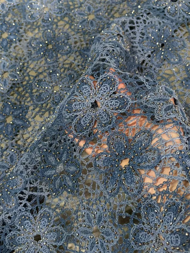 High-end corded bead tube embroidered water-soluble lace fabric for wedding dresses, dresses, designer DIY sewing materials
High-end corded bead tube embroidered water-soluble lace fabric for wedding dresses, dresses, designer DIY sewing materials