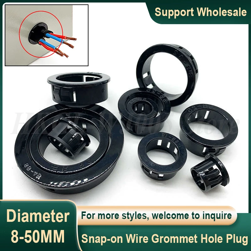 SB 8-50mm Hollow Snap-on Wire Grommet Hole Plugs Wire Cable Protect Bush Electric Wire Inlet Outlet Protective Coil Insulated
SB 8-50mm Hollow Snap-on Wire Grommet Hole Plugs Wire Cable Protect Bush Electric Wire Inlet Outlet Protective Coil Insulated