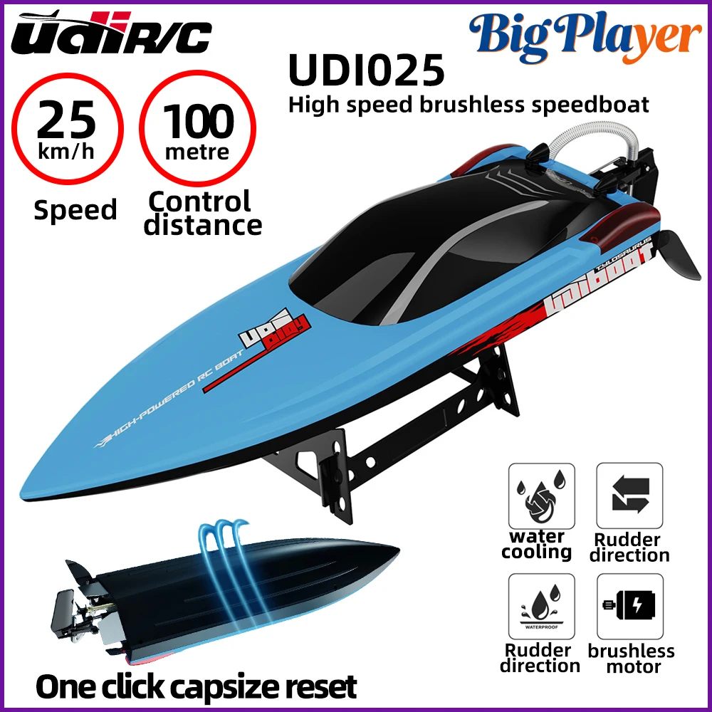 UDIRC UDI025 Brushless RC Speed Boat Large Water-Cooled Electric Racing Boat 2.4G High Speed Competition RC Boat for Adults
UDIRC UDI025 Brushless RC Speed Boat Large Water-Cooled Electric Racing Boat 2.4G High Speed Competition RC Boat for Adults