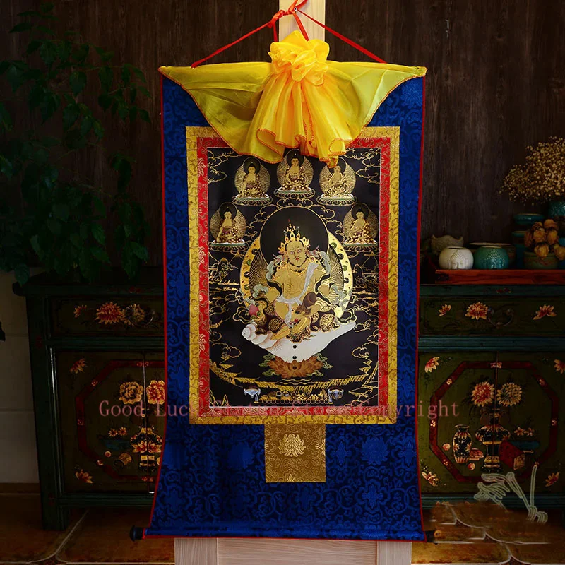 Wholesale Buddhist supplies--120CM large -HOME Tibetan Buddhism Jambhala fortune god Buddha 5 buddhas Thang-ga Thangka painting
Wholesale Buddhist supplies--120CM large -HOME Tibetan Buddhism Jambhala fortune god Buddha 5 buddhas Thang-ga Thangka painting