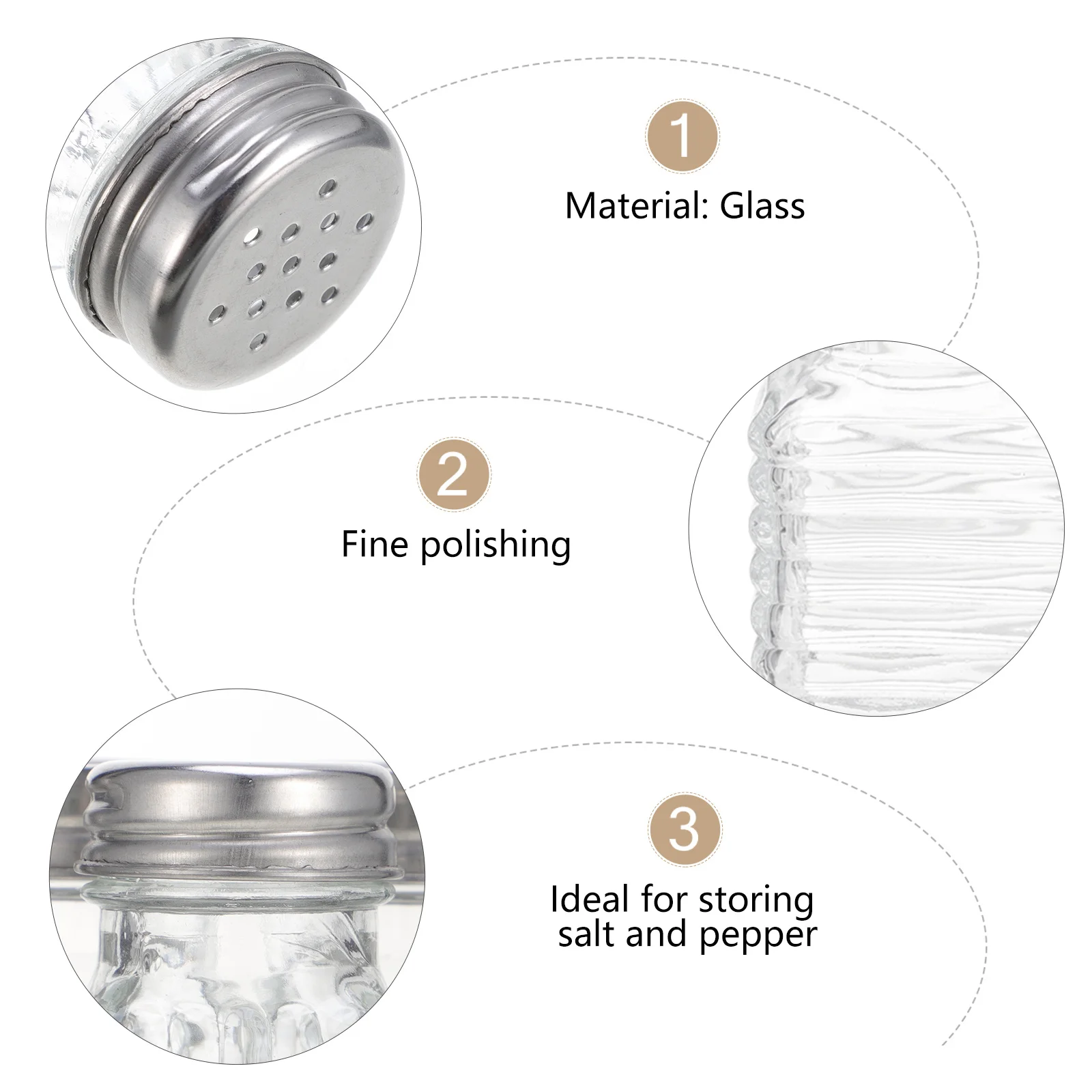 6Pcs Glass Pepper Shakers Fine Polished Salt Spice Containers for Kitchen Outdoor Dining Glass Pepper Shaker Spice Jar
6Pcs Glass Pepper Shakers Fine Polished Salt Spice Containers for Kitchen Outdoor Dining Glass Pepper Shaker Spice Jar