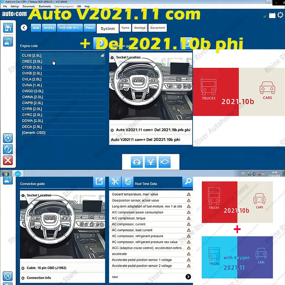 Latest Del 2021.10b phis Software with Keygen DS-150 Auto 2021.11 coms OBD2 Diagnostic Tool Bluetooth Compatible for Car Coding
Latest Del 2021.10b phis Software with Keygen DS-150 Auto 2021.11 coms OBD2 Diagnostic Tool Bluetooth Compatible for Car Coding