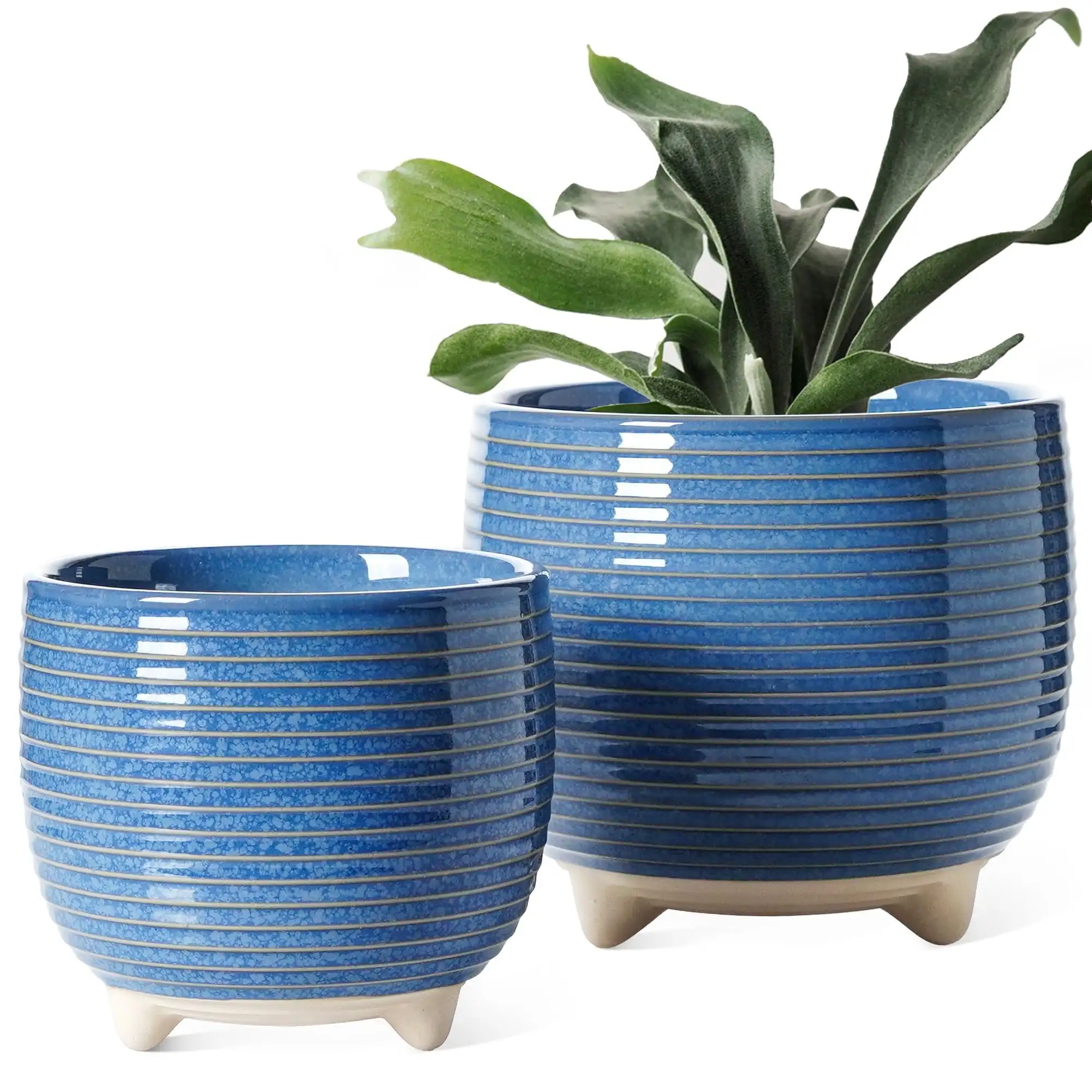 Ceramic Flower Pots, Set of 2 Plant Pots (6.4"+5.1") Planter with Drainage & Plug
Ceramic Flower Pots, Set of 2 Plant Pots (6.4"+5.1") Planter with Drainage & Plug