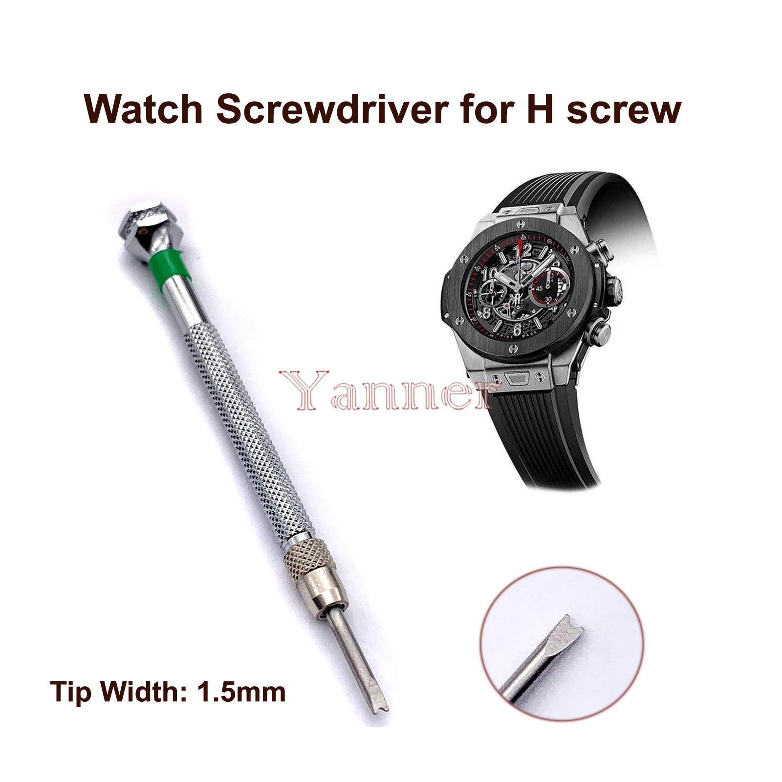 Watch Screwdriver for H screw Hublot Watch Bezel Band Strap Repair Tool- double headed blade
Watch Screwdriver for H screw Hublot Watch Bezel Band Strap Repair Tool- double headed blade