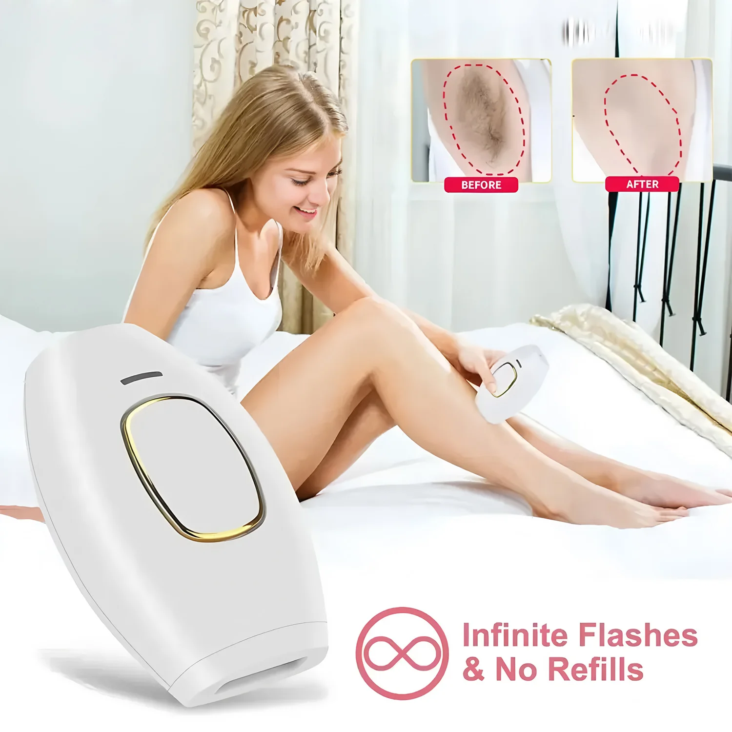 IPL Hair Removal Device for Women Painless Permanent Full Body Facial Upper Lip Bikini Legs Arms Face Body Lazer Women's Shaver
IPL Hair Removal Device for Women Painless Permanent Full Body Facial Upper Lip Bikini Legs Arms Face Body Lazer Women's Shaver