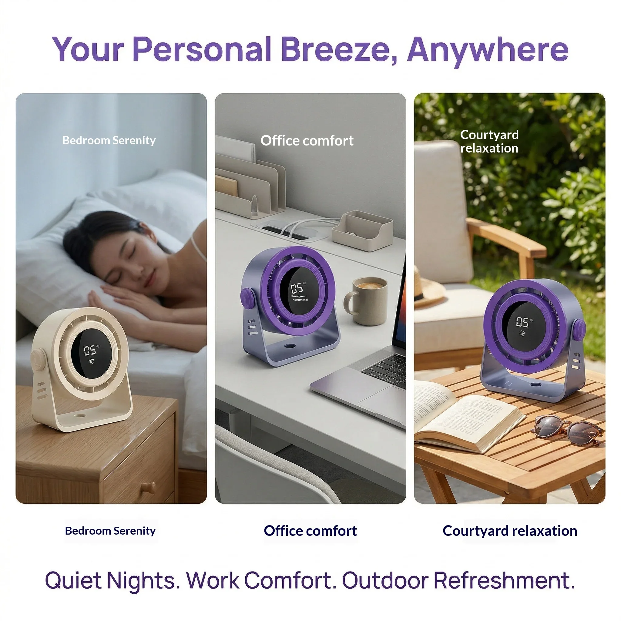 Ice-Cool Circulating Fan, Touch Screen with LED Display, 5 Speeds, 360° Rotation,24H Battery, Wall/Desk Mount for Home & Outdoor
Ice-Cool Circulating Fan, Touch Screen with LED Display, 5 Speeds, 360° Rotation,24H Battery, Wall/Desk Mount for Home & Outdoor