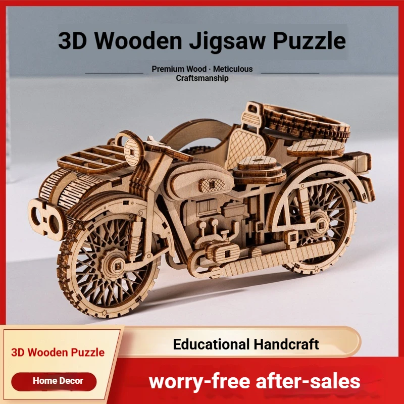 3D Wooden Puzzle Sidecar Motorcycle Diy Assembly Mechanical Model Premium Wood Desktop Ornament Creative Gift For Adult
3D Wooden Puzzle Sidecar Motorcycle Diy Assembly Mechanical Model Premium Wood Desktop Ornament Creative Gift For Adult