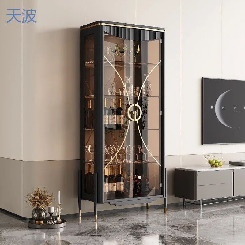 Customized. TTB Wine Cabinet Italian High-Block Light Luxury Glass Door Display Cabinet Home Integrated Wall Living Room Black L
Customized. TTB Wine Cabinet Italian High-Block Light Luxury Glass Door Display Cabinet Home Integrated Wall Living Room Black L