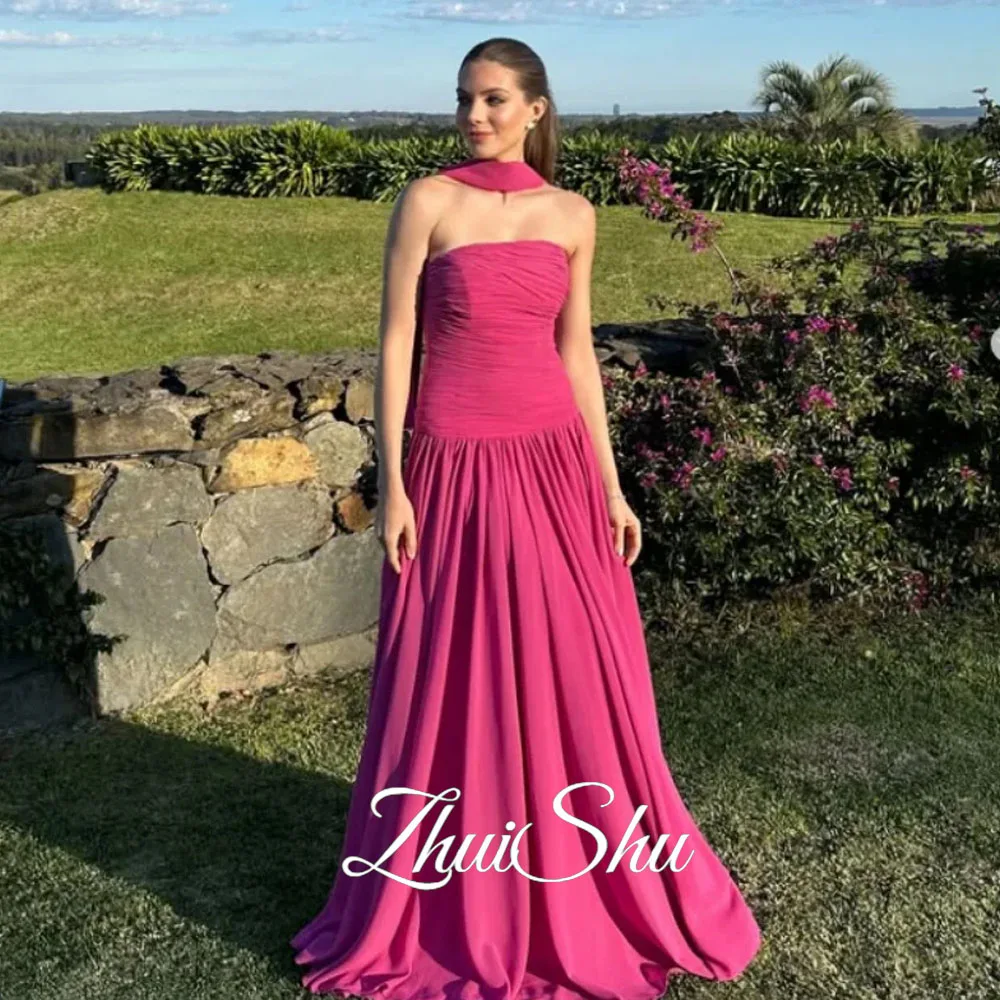 ZHUISHU Women's Evening Dress Hot Pink 2025 Customized Elegant Women's Dresses for Party Off-shoulder Chiffon Long Prom Gowns
ZHUISHU Women's Evening Dress Hot Pink 2025 Customized Elegant Women's Dresses for Party Off-shoulder Chiffon Long Prom Gowns