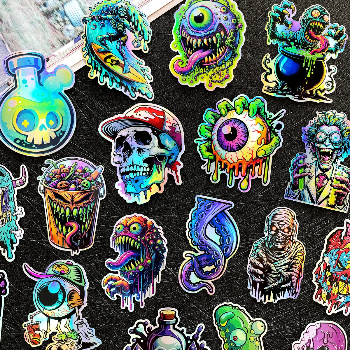 43 PCS Per Set of Laser Monster Series Motorcycle Decals for Car Windscreen Helmet Fuel Tank Decal Accessories Halloween
43 PCS Per Set of Laser Monster Series Motorcycle Decals for Car Windscreen Helmet Fuel Tank Decal Accessories Halloween