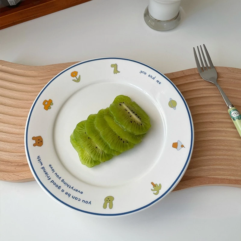 Korean cartoon ceramic plates exquisite plates bread plates dessert plates small fresh.
Korean cartoon ceramic plates exquisite plates bread plates dessert plates small fresh.