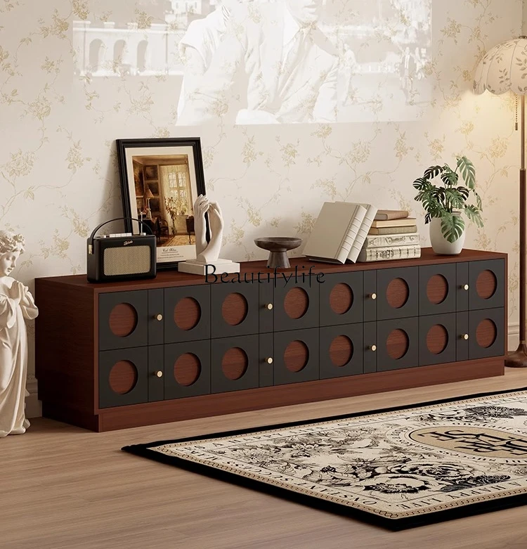 American living room antique floor TV cabinet solid wood background wall low cabinet
American living room antique floor TV cabinet solid wood background wall low cabinet