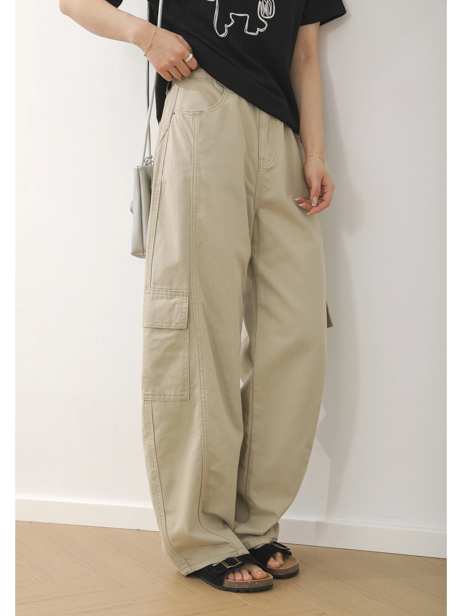 Sanmu Spring New Vintage Semi-Elastic Waist Trousers with Pockets Workwear Denim Casual Pants High Waist Construction
Sanmu Spring New Vintage Semi-Elastic Waist Trousers with Pockets Workwear Denim Casual Pants High Waist Construction
