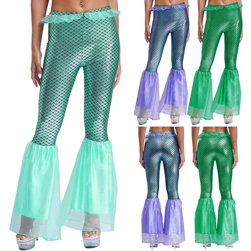 Sky01 Womens Mermaid Cosplay Trousers Metallic Flare Pants Organza Fish Scale Print Leggings for Theme Party Halloween CospSd01$
Sky01 Womens Mermaid Cosplay Trousers Metallic Flare Pants Organza Fish Scale Print Leggings for Theme Party Halloween CospSd01$