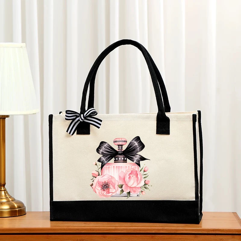 Pink Fashion perfume Pattern Reusable Women's Shopping Bag Storage Bag Travel Handbag
Pink Fashion perfume Pattern Reusable Women's Shopping Bag Storage Bag Travel Handbag