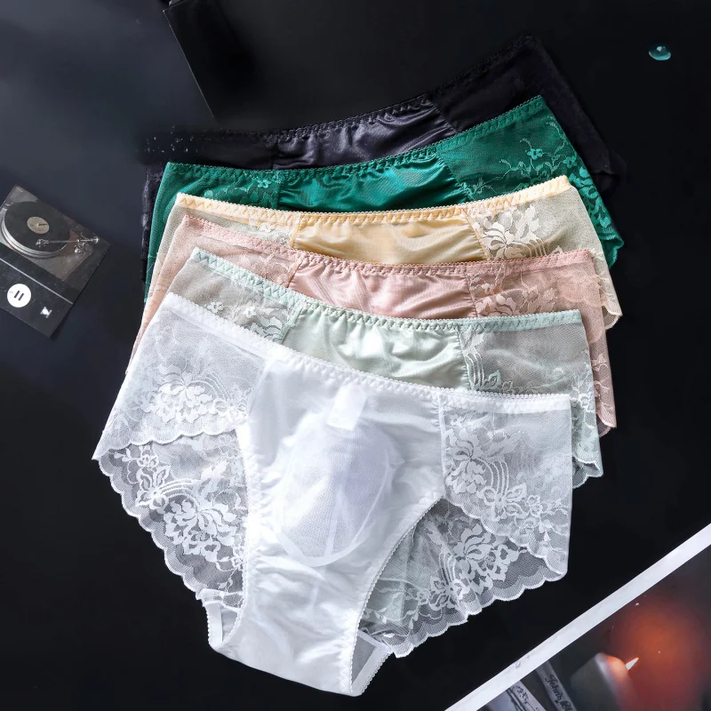 Men's Premium Lace Briefs 3D Contour Pouch Floral Lace Sheer Mesh Satin Panel Ultra Thin Sexy Low Rise Male Underwear
Men's Premium Lace Briefs 3D Contour Pouch Floral Lace Sheer Mesh Satin Panel Ultra Thin Sexy Low Rise Male Underwear