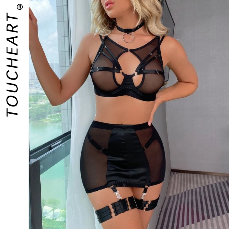 Tornova Women's Sexy Backless Mesh Lingerie Set with Perspective Gathering Skirt - Seductive Underwear Suit Special Occasions
Tornova Women's Sexy Backless Mesh Lingerie Set with Perspective Gathering Skirt - Seductive Underwear Suit Special Occasions