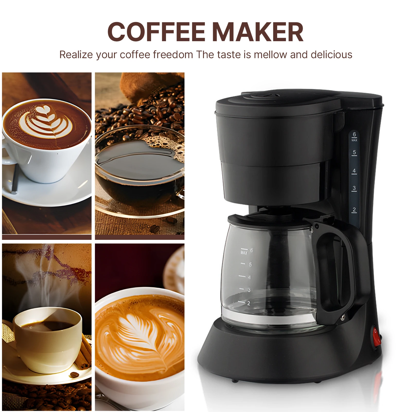 Electric Drip Coffee Machine 600ml/20.3oz Coffee Pot Espresso Maker with 600W Heating for Coffee Tea
Electric Drip Coffee Machine 600ml/20.3oz Coffee Pot Espresso Maker with 600W Heating for Coffee Tea